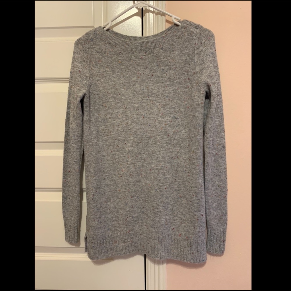 Loft gray long sweater